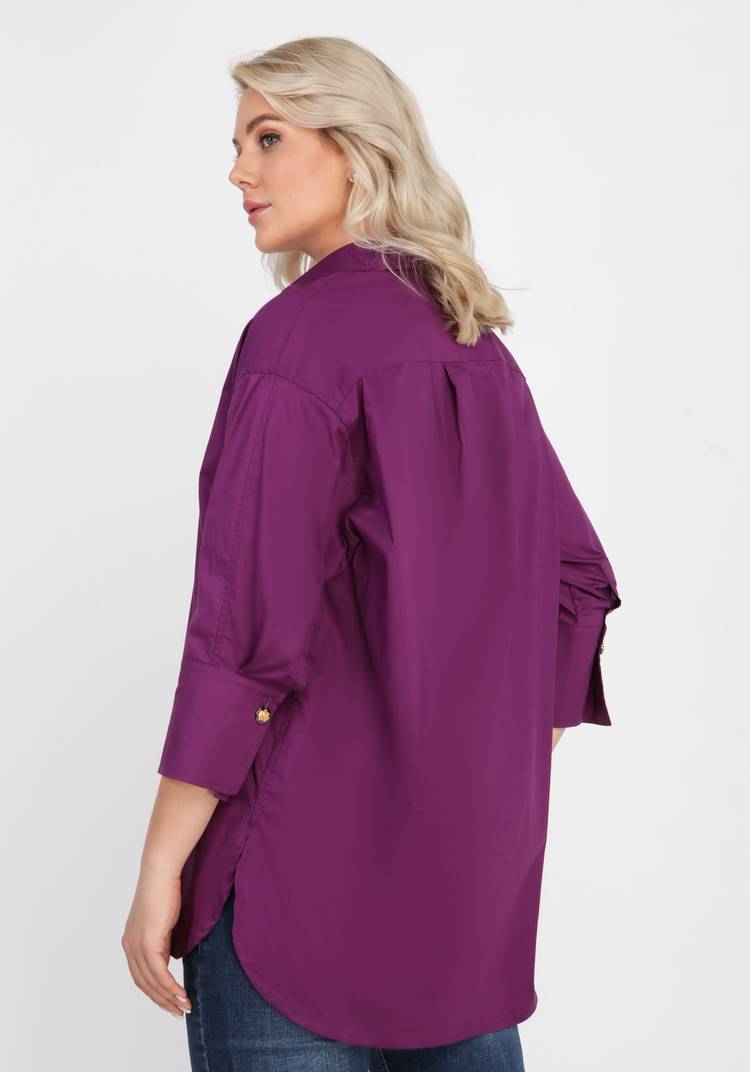 Блуза свободная на супатной застежке шир.  750, рис. 3