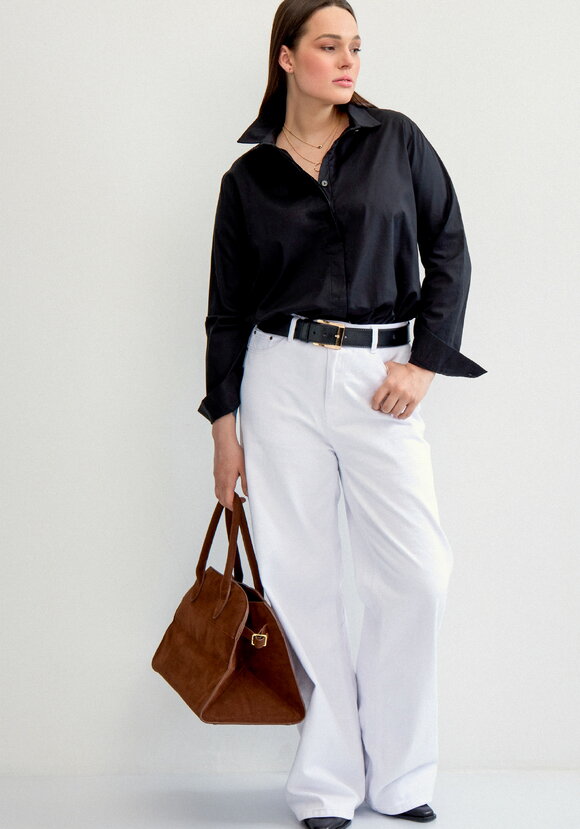 Рубашка прямая на пуговицах шир.  580, рис. 2