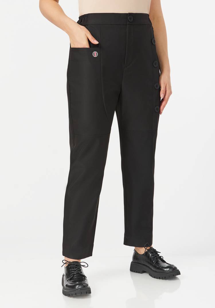 Брюки с декоративными пуговицами по бокам шир.  750, рис. 9