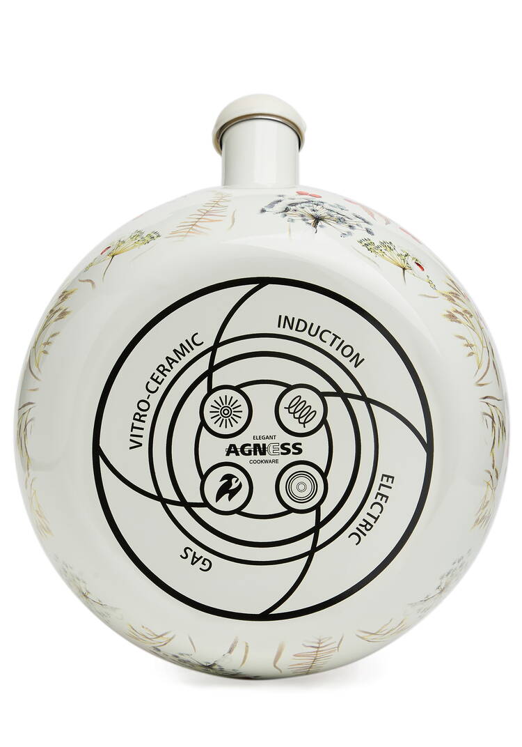 Чайник эмалированный со свистком Снегири шир.  750, рис. 3