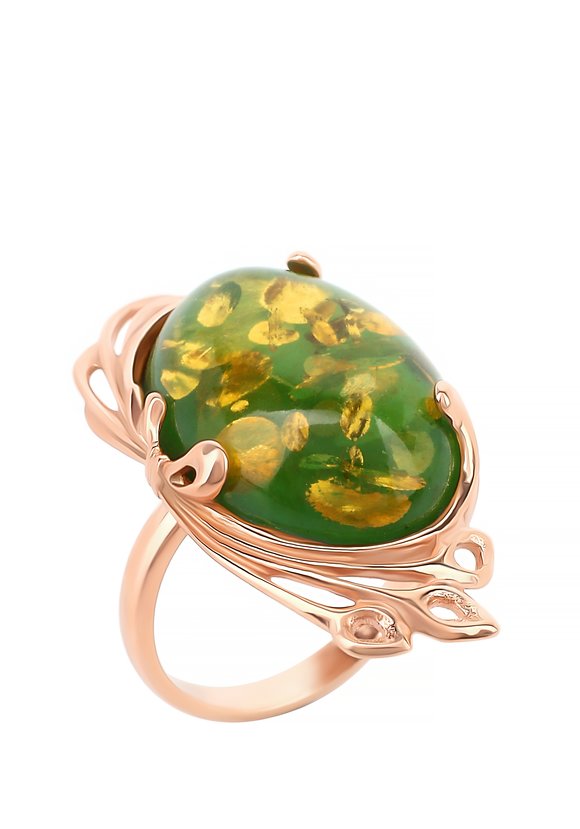 Кольцо серебряное Янтарные грани шир.  580, рис. 5