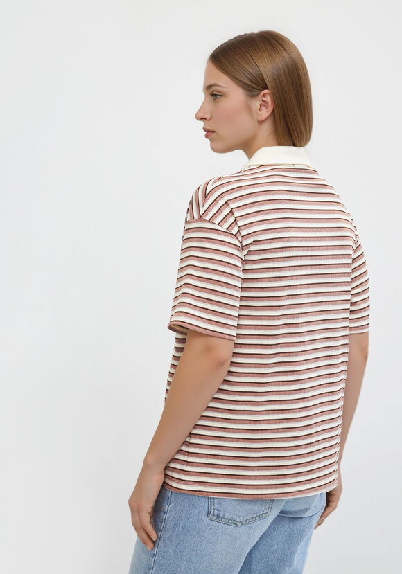 Поло на молнии в полоску шир.  580, рис. 7