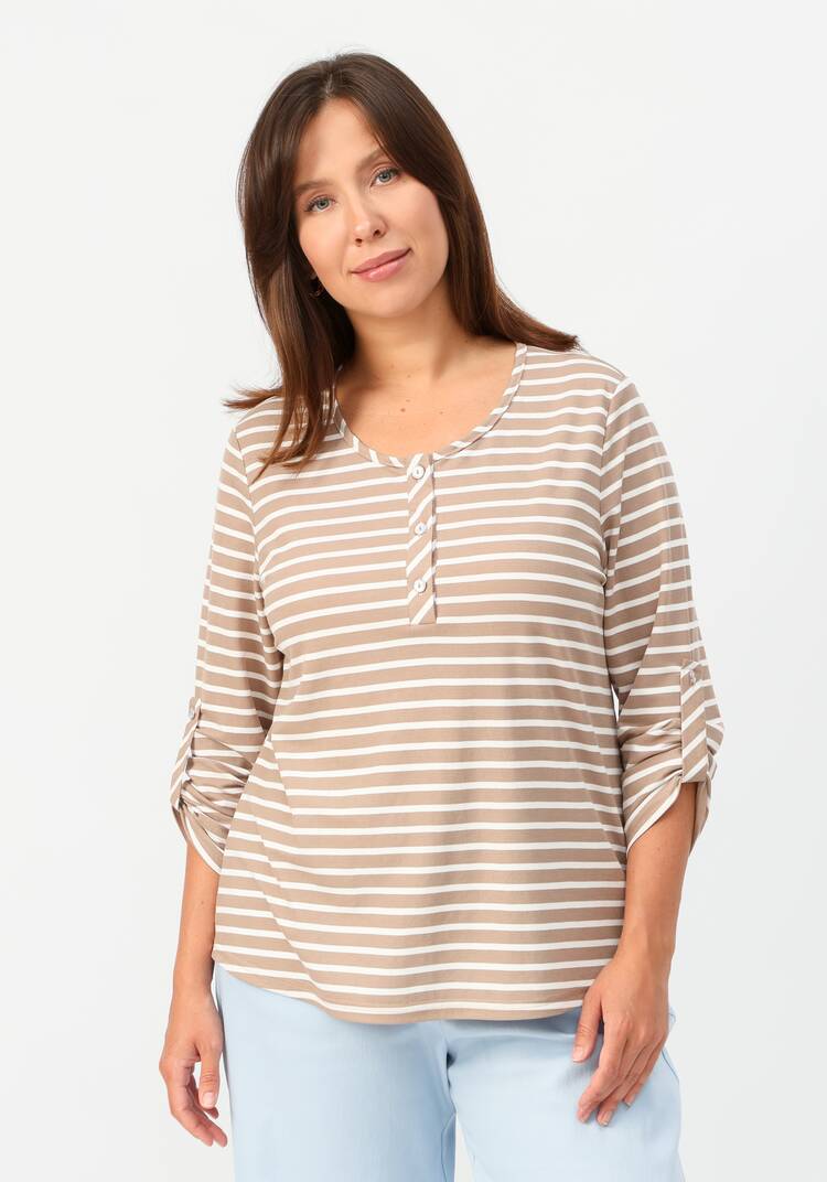 Лонгслив в полоску с патами на рукавах шир.  750, рис. 18