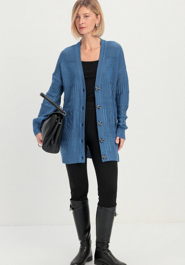 Кардиган с эклектичным узором шир.  750, рис. 5