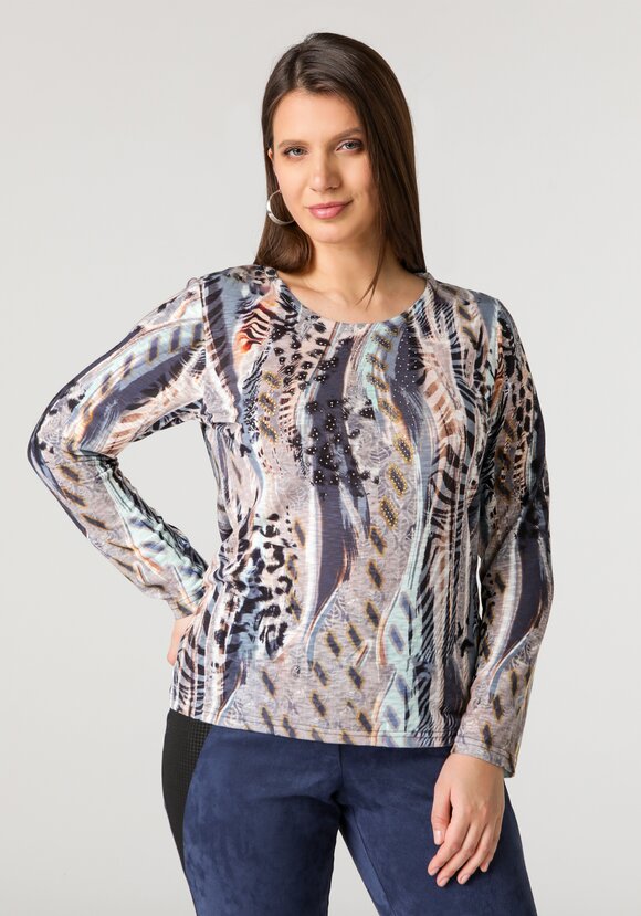 Блуза Ария с узором шир.  580, рис. 9