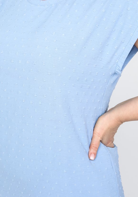 Топ однотонный со спущенным рукавом шир.  580, рис. 8