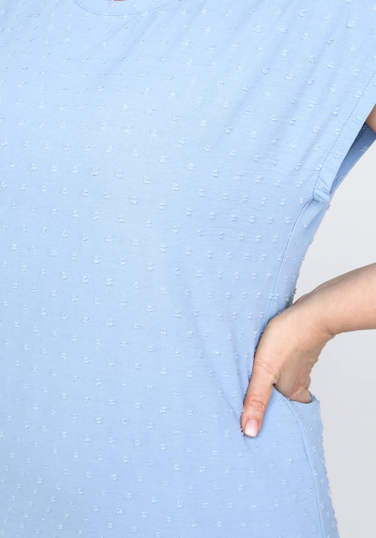 Топ однотонный со спущенным рукавом шир.  750, рис. 8