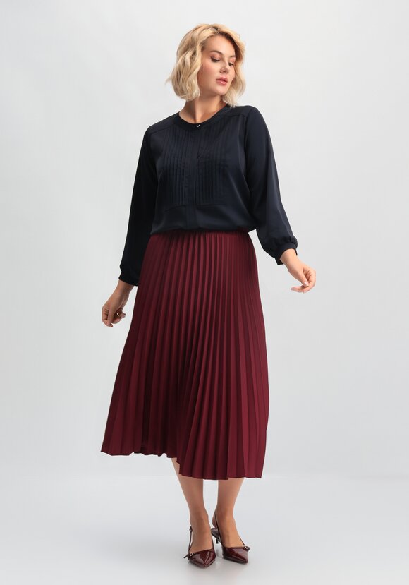 Блуза на пуговицах с декоративными складками шир.  580, рис. 19