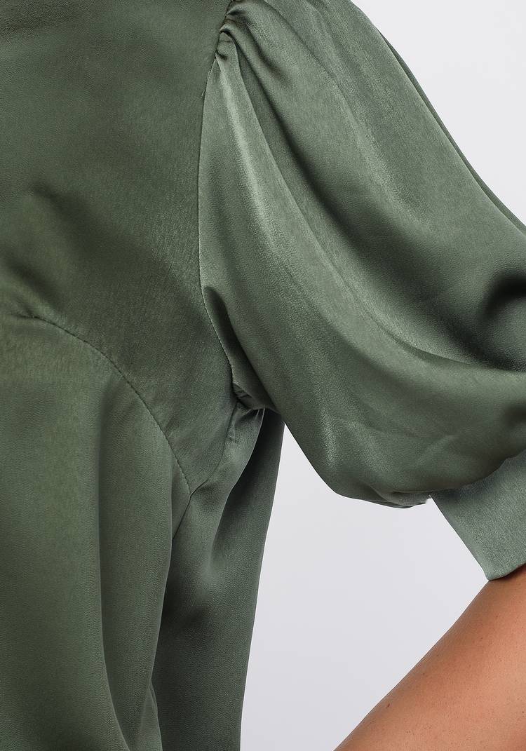 Блуза однотонная с рукавом на манжете шир.  750, рис. 8