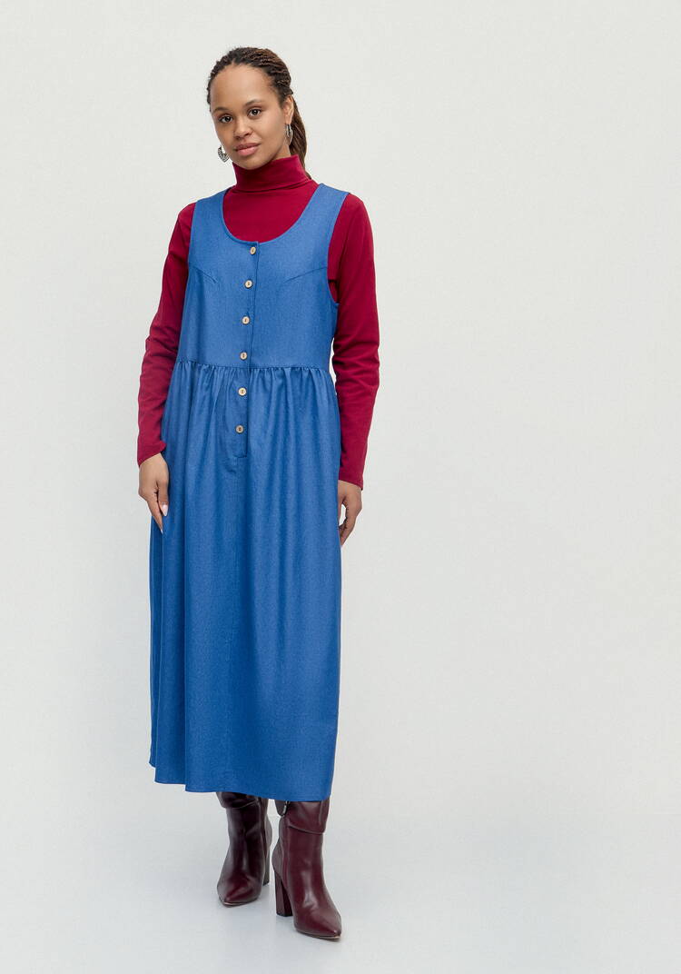 Сарафан оверсайз с отрезной линией талии шир.  750, рис. 21