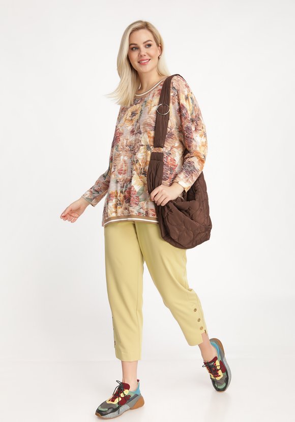 Брюки на резинке высокой посадки шир.  580, рис. 15