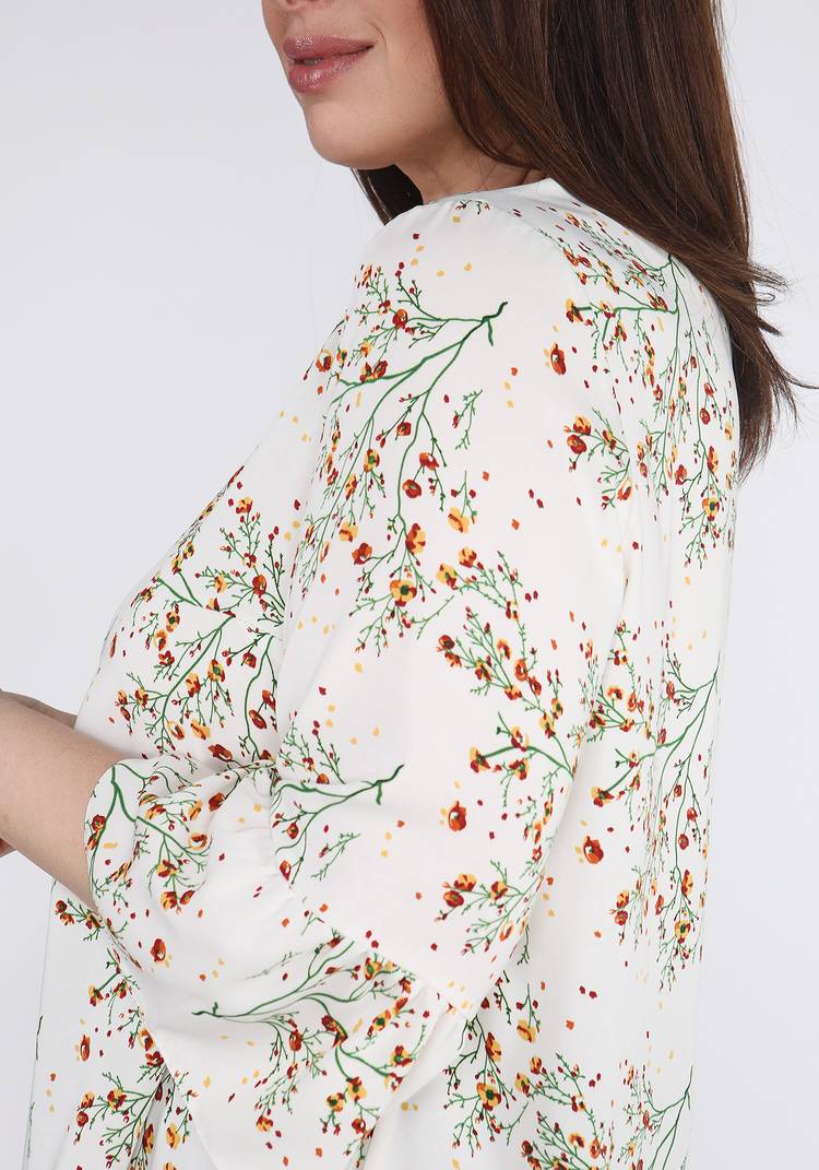 Блуза с рукавом 3/4 свободного кроя шир.  750, рис. 12