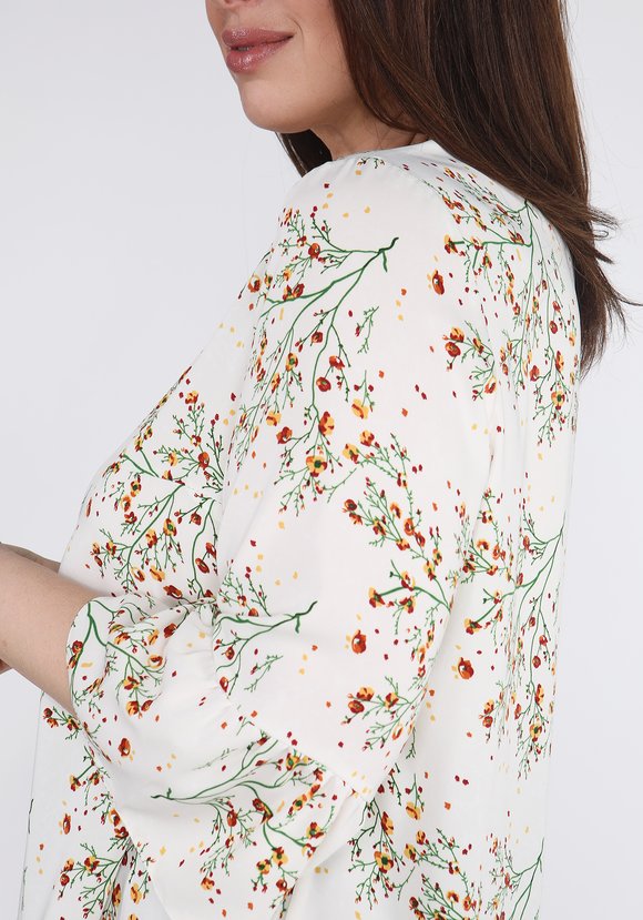 Блуза с рукавом 3/4 свободного кроя шир.  580, рис. 12