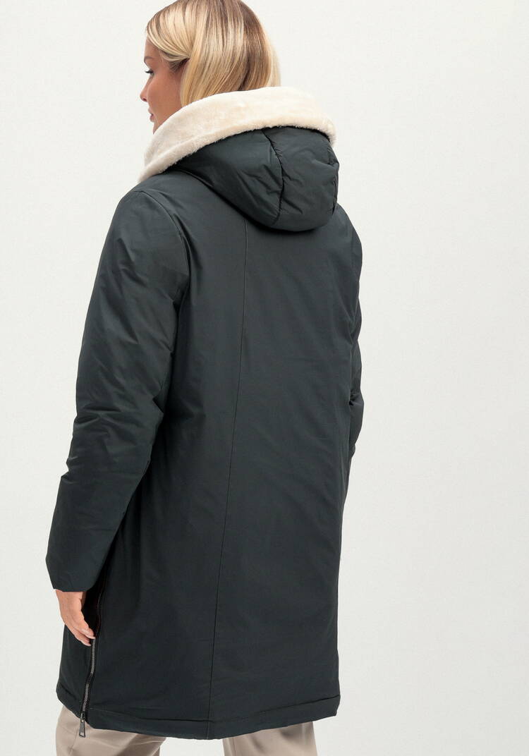 Куртка с меховым капюшоном на молнии шир.  750, рис. 12