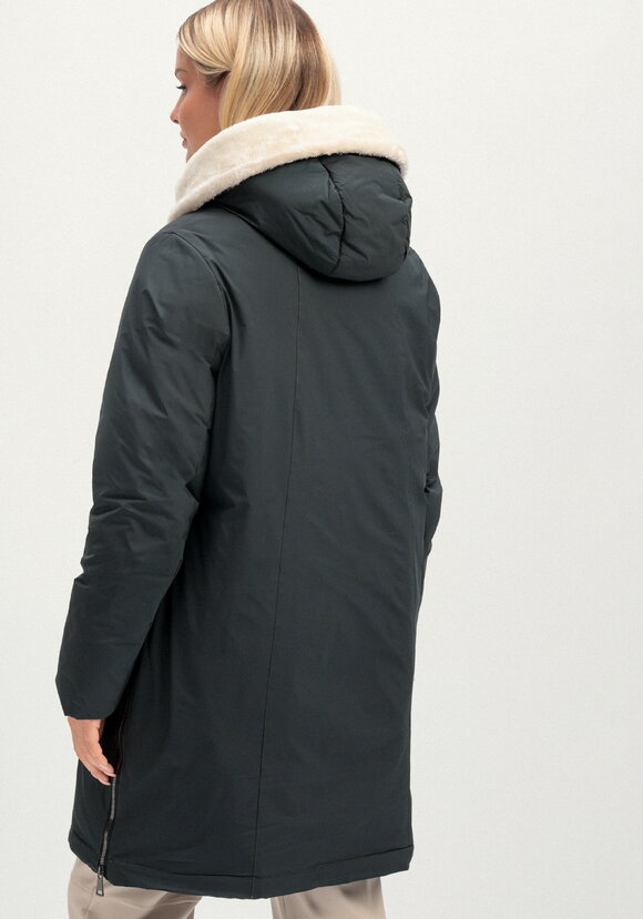 Куртка с меховым капюшоном на молнии шир.  580, рис. 12