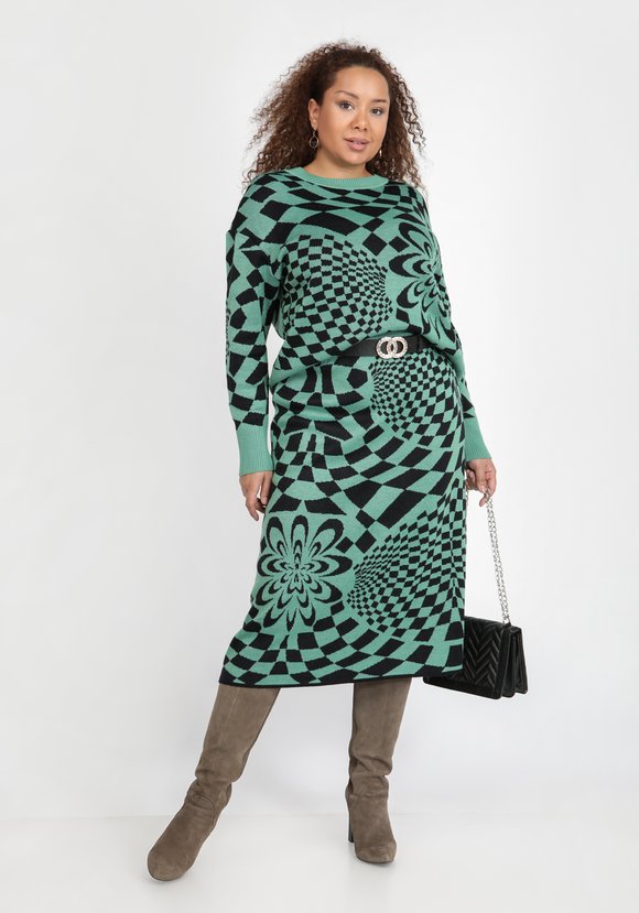 Джемпер с рисунком абстракция шир.  580, рис. 2