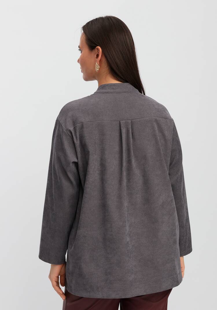 Рубашка оверсайз с воротником-стойкой шир.  750, рис. 19