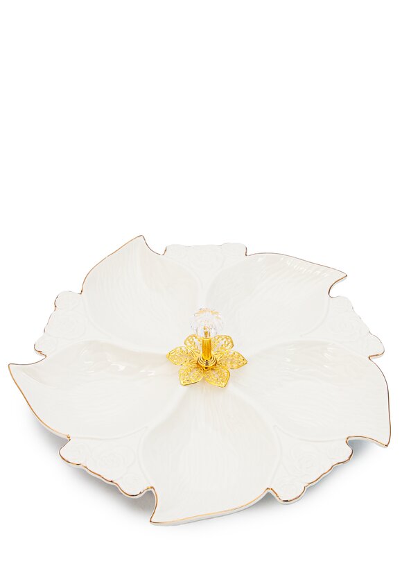 Менажница из фарфора Золотой цветок шир.  580, рис. 13