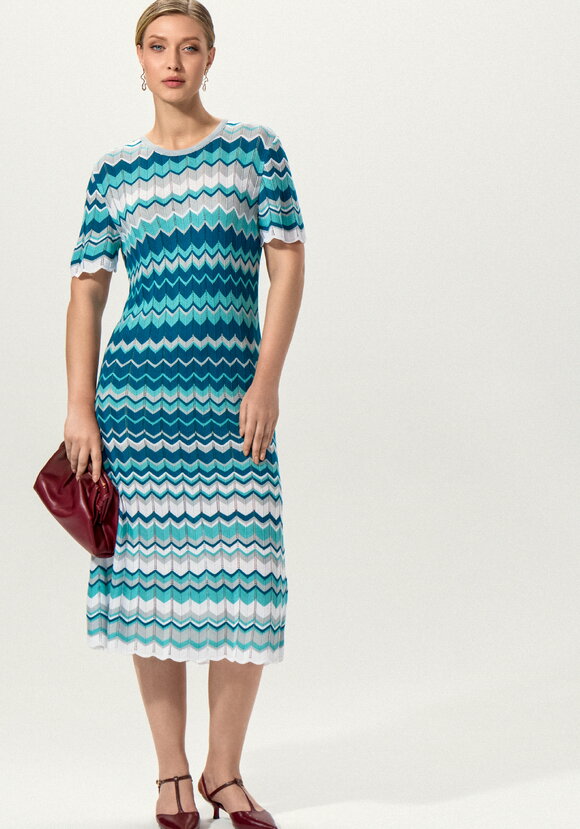 Платье с рисунком морской волны шир.  580, рис. 46