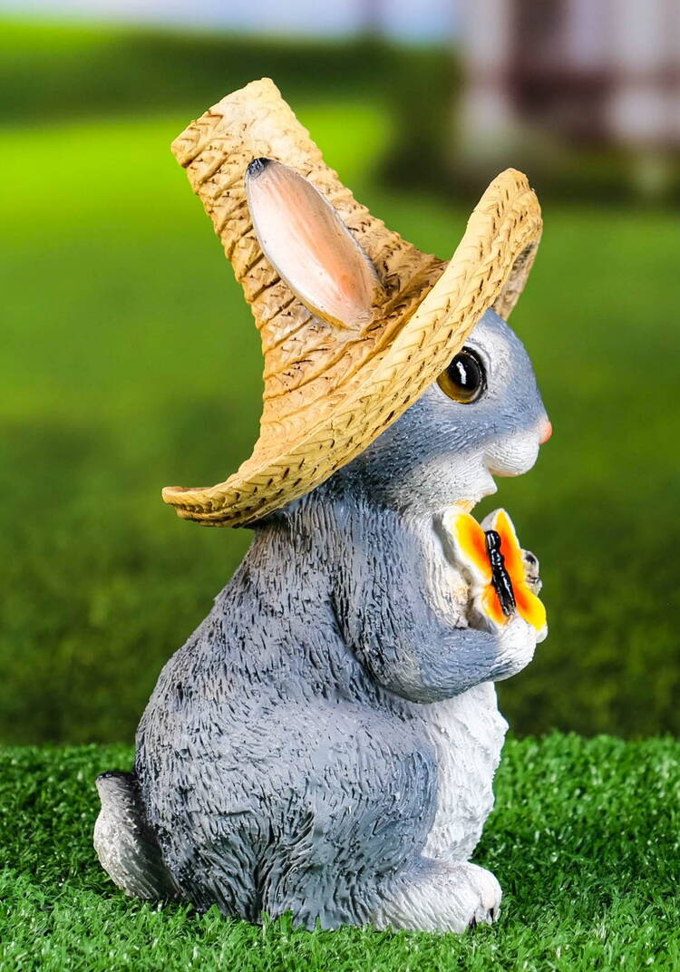 Садовая фигура Зайка в соломенной шляпе шир.  750, рис. 5