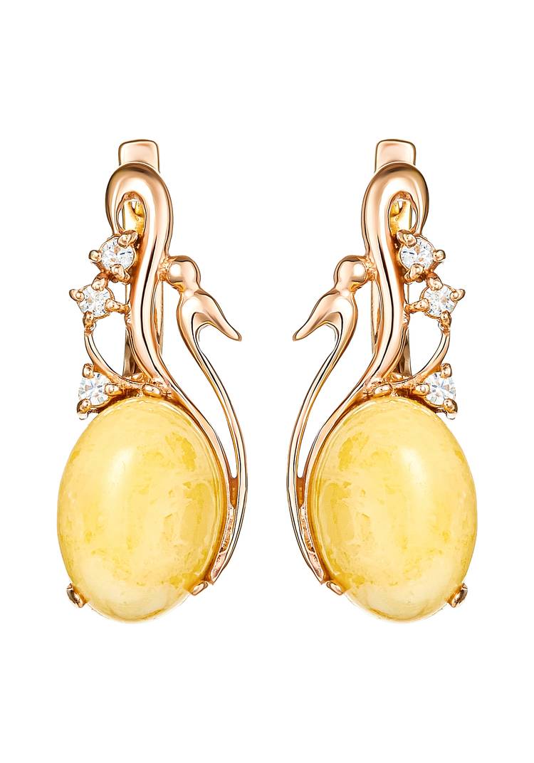 Серьги Королевская птица шир.  750, рис. 1