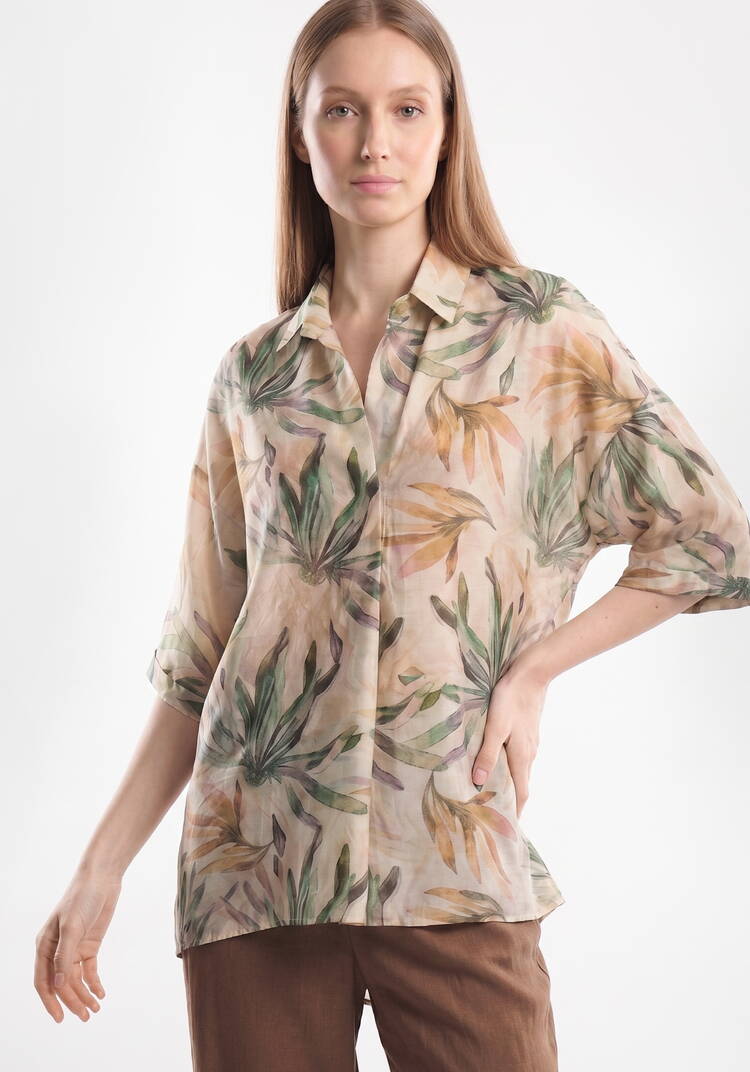 Блуза Цветочная вуаль шир.  750, рис. 2