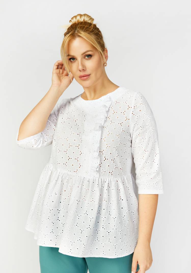 Блуза женская с воланом шир.  750, рис. 1