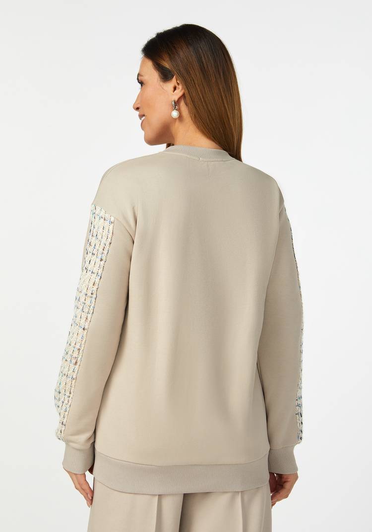 Свитшот со вставками на рукавах шир.  750, рис. 11