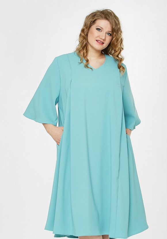 Платье с оригинальными рукавами и V вырезом шир.  580, рис. 3