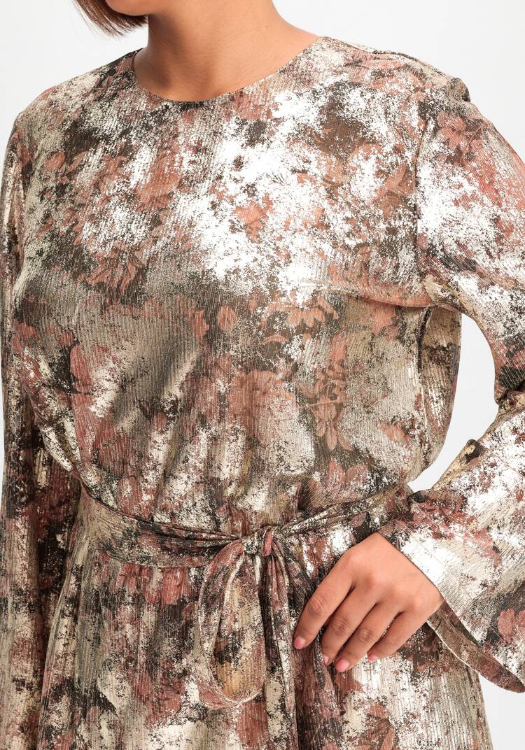 Платье с цветочным принтом и напылением шир.  750, рис. 5