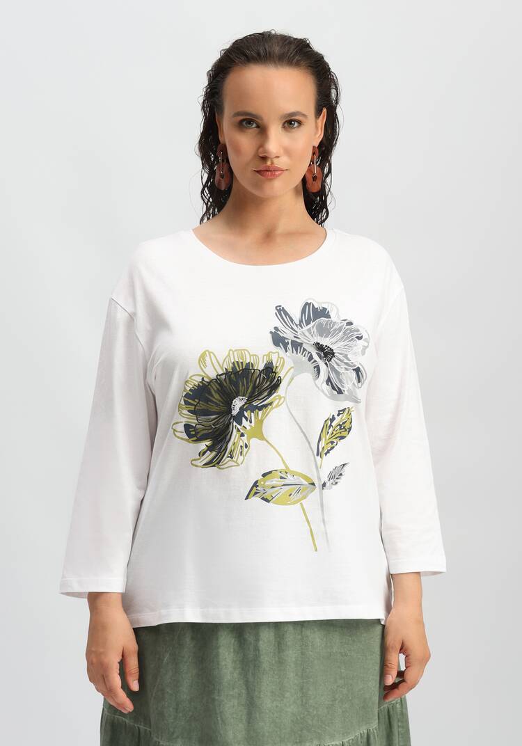 Лонгслив с цветами 3D шир.  750, рис. 4