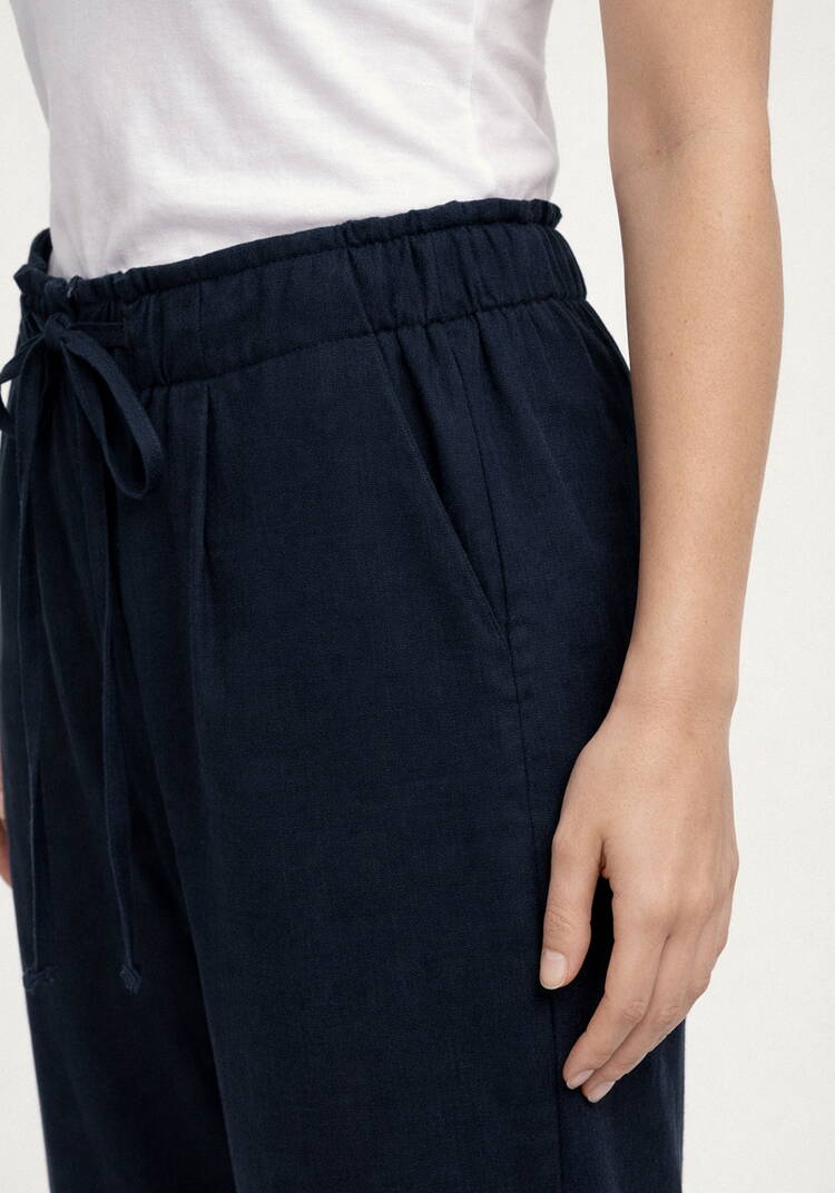 Брюки прямые от бедра из льна Шаила шир.  750, рис. 14