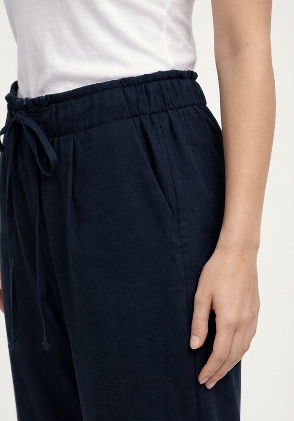 Брюки прямые от бедра из льна Шаила шир.  580, рис. 14