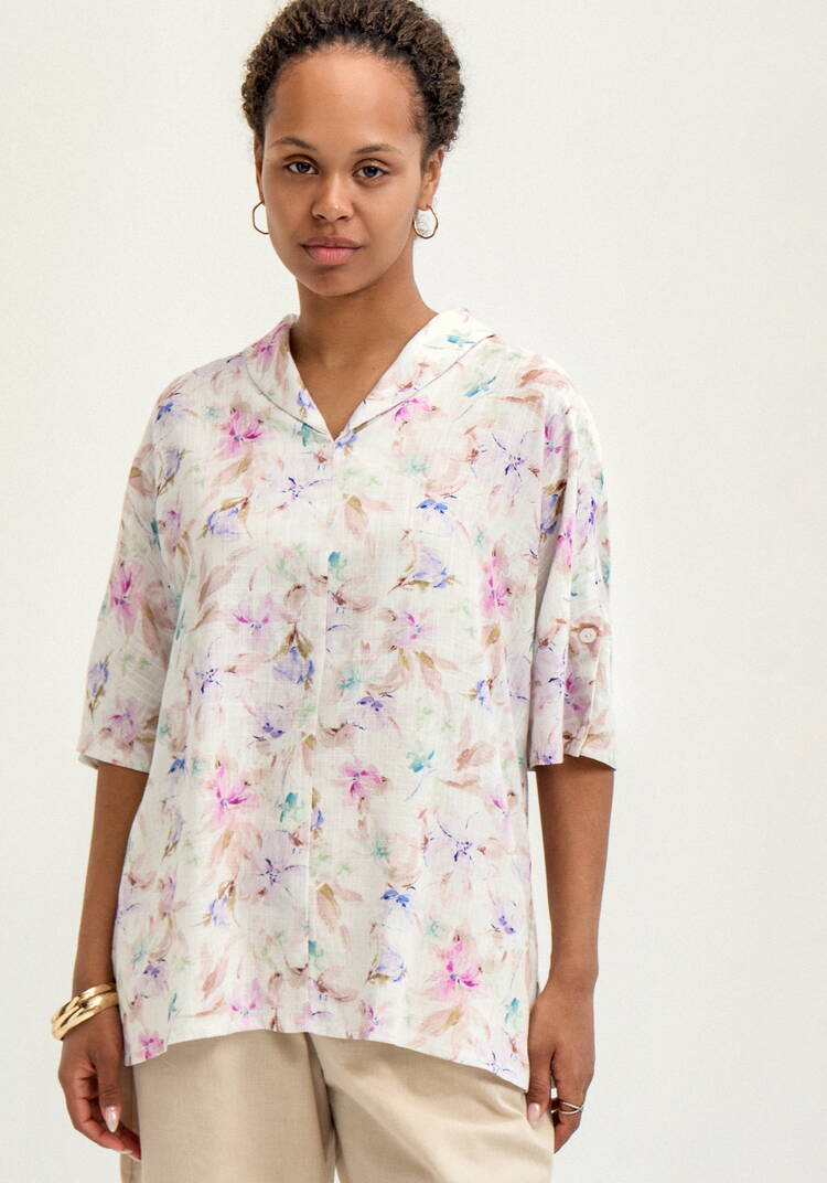 Блуза со спущенным плечом и с воротом шаль шир.  750, рис. 4