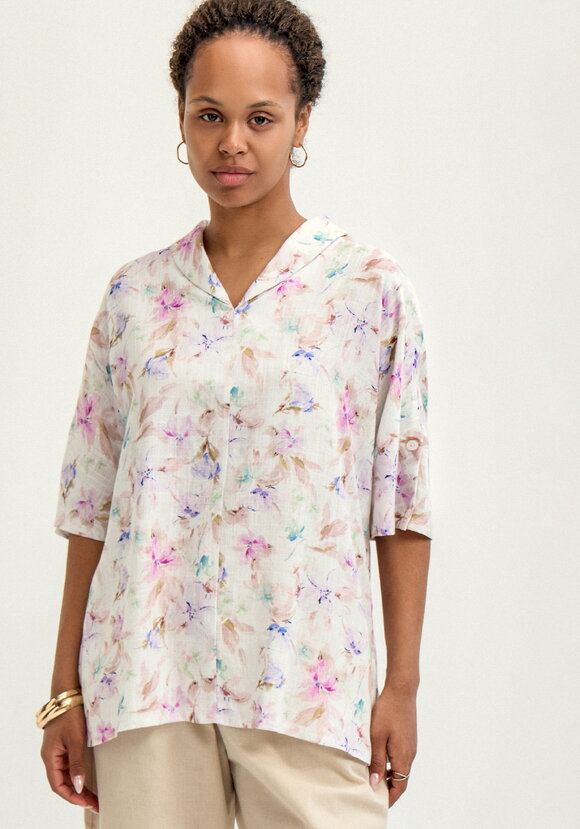 Блуза со спущенным плечом и с воротом шаль шир.  580, рис. 4