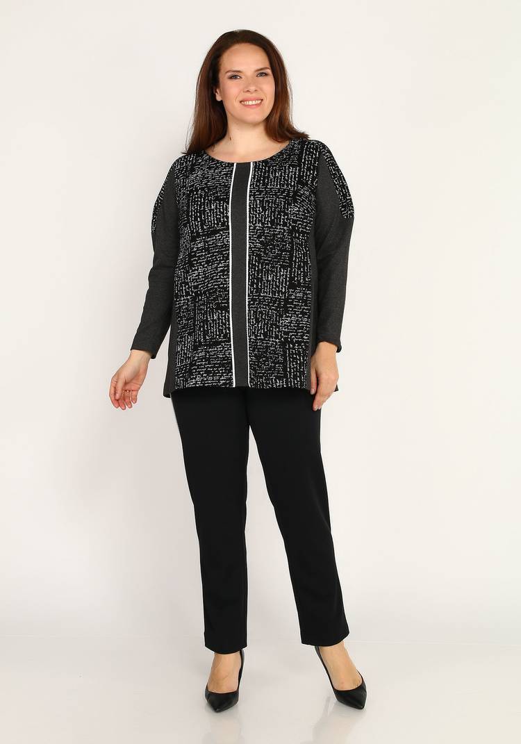 Туника комбинированная с карманами шир.  750, рис. 6