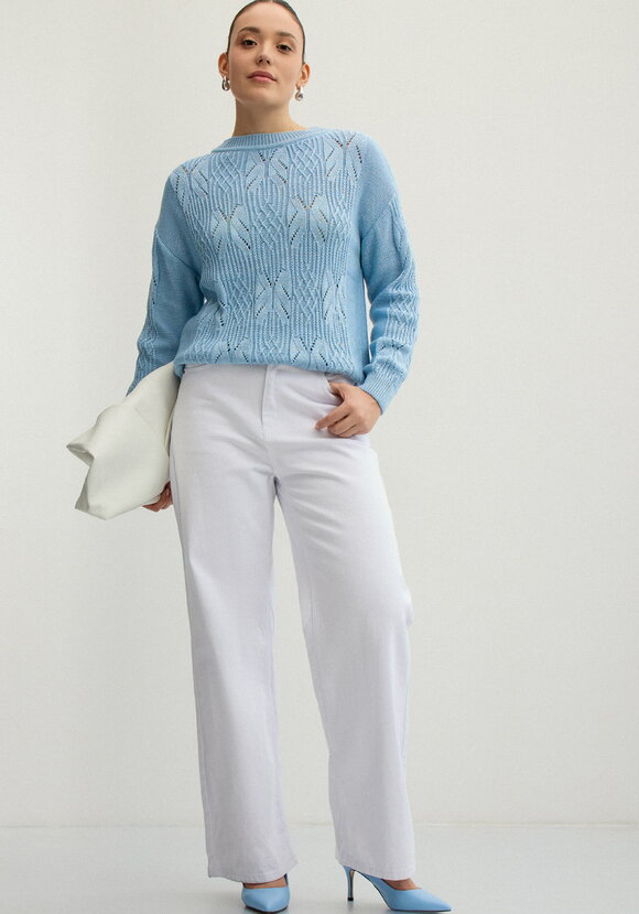 Джемпер ажурный на резинке шир.  580, рис. 30