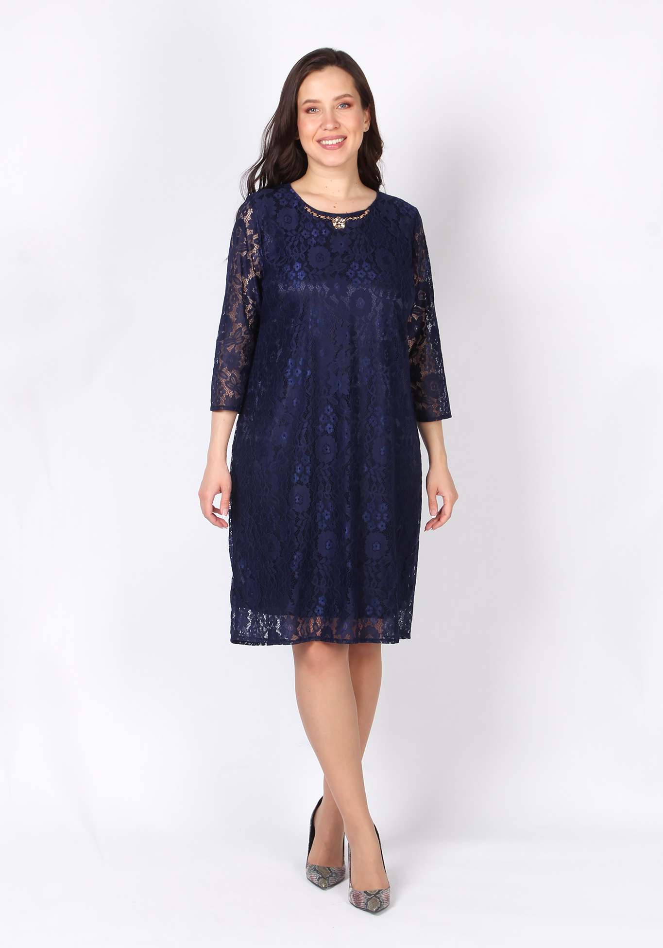 

Платье "Кружевное великолепие", Синий