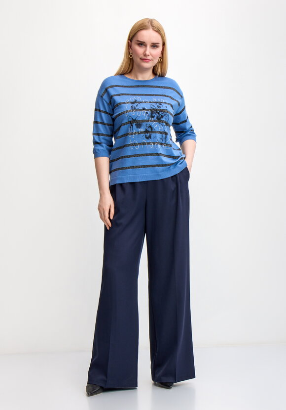 Блуза в полоску с принтом шир.  580, рис. 26