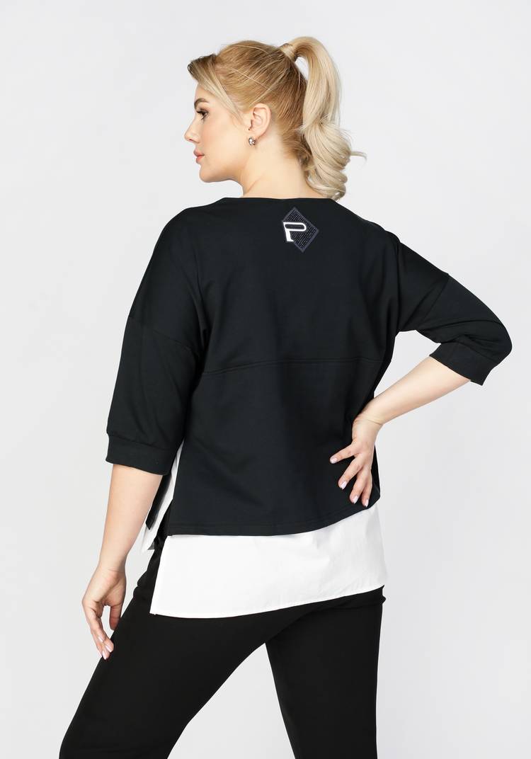 Свитшот женский с отделкой по низу Кристина шир.  750, рис. 7