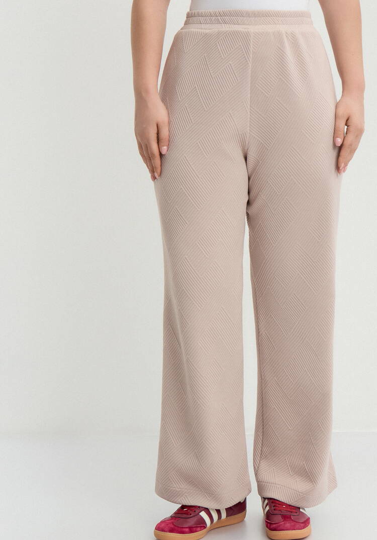 Брюки с фактурным принтом прямые шир.  750, рис. 4