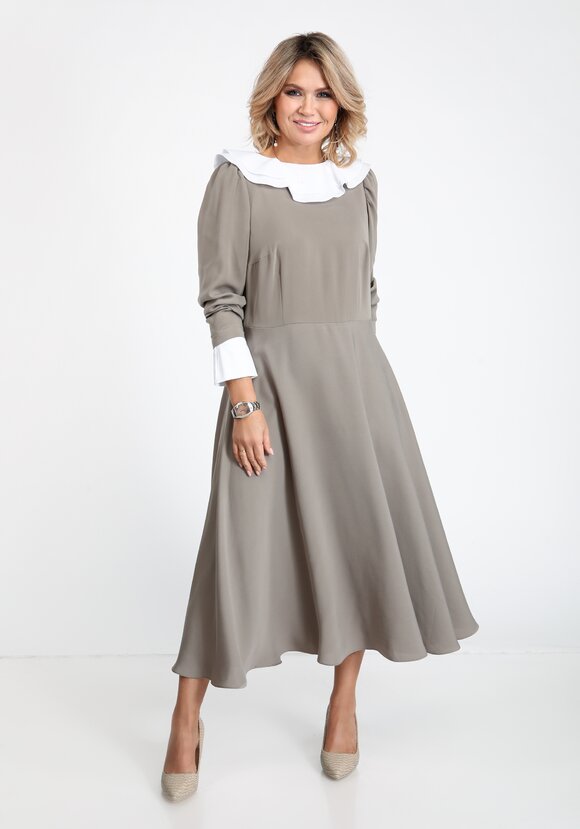 Платье со съемным воротником и манжетами шир.  580, рис. 5