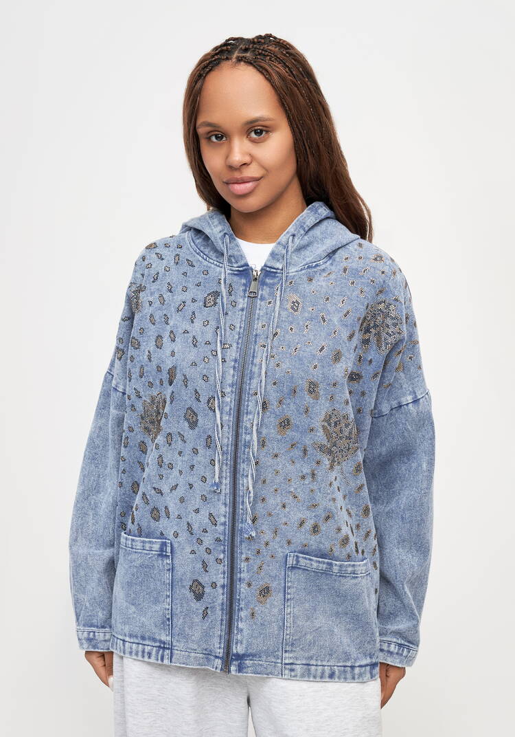 Джинсовая куртка Жемчужины росы шир.  750, рис. 4