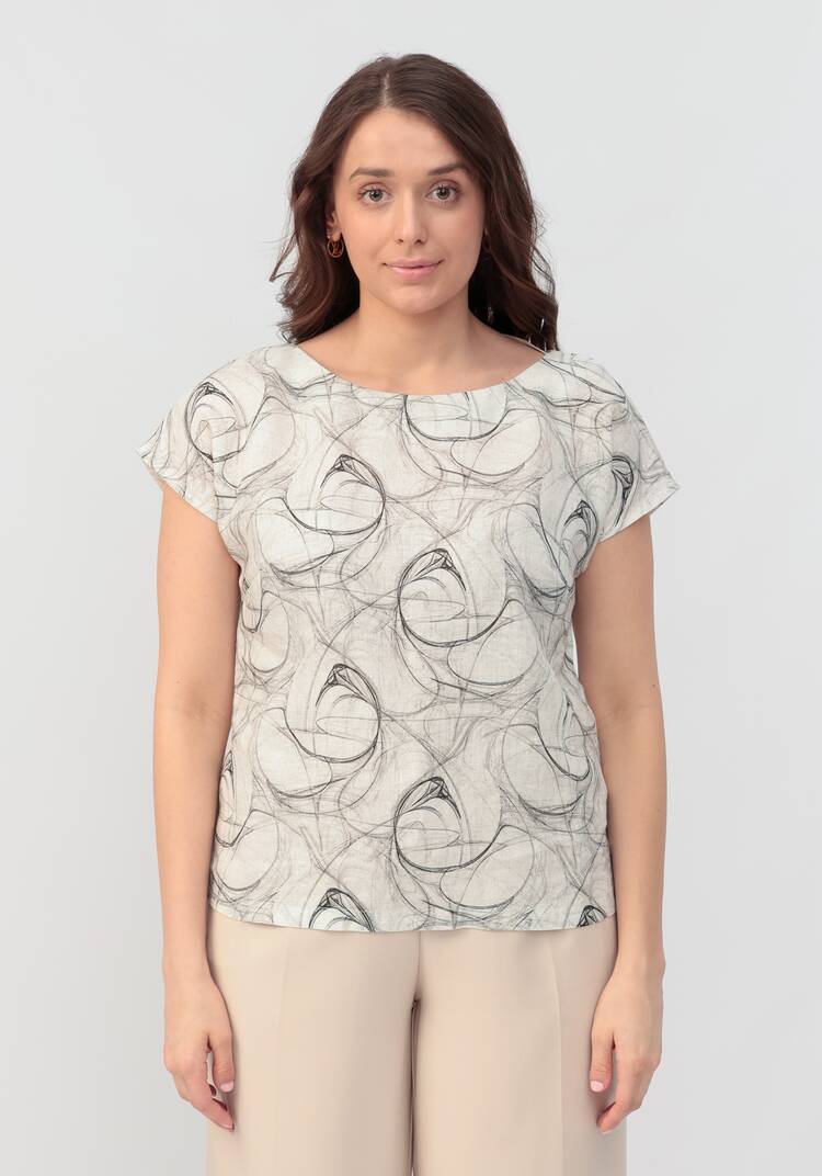 Блуза с удлиненной линией плеча Камилла шир.  750, рис. 22