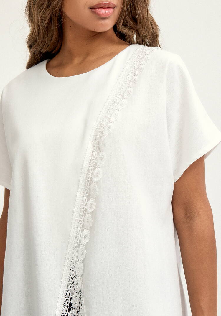 Туника изо льна с кружевом шир.  750, рис. 6