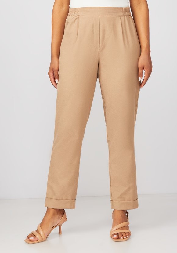 Брюки бананы льняные шир.  580, рис. 15