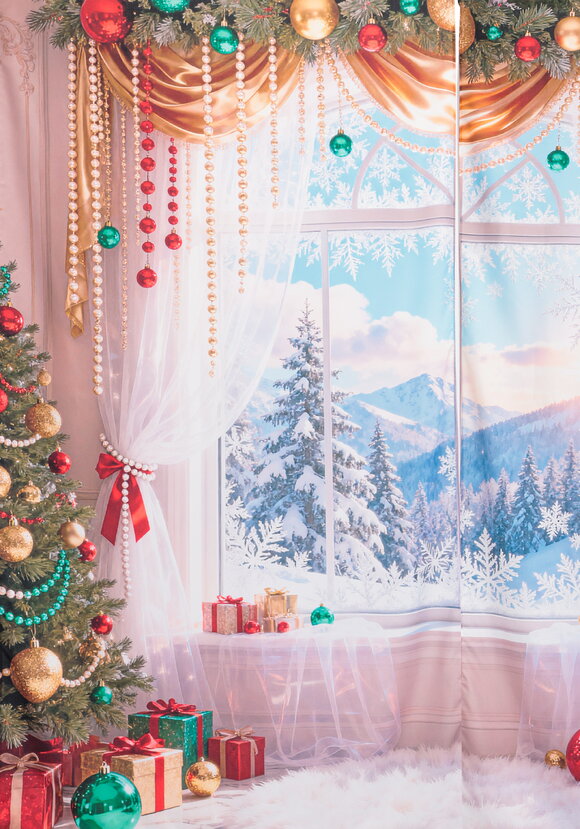 Портьеры Зимняя сказка шир.  580, рис. 18