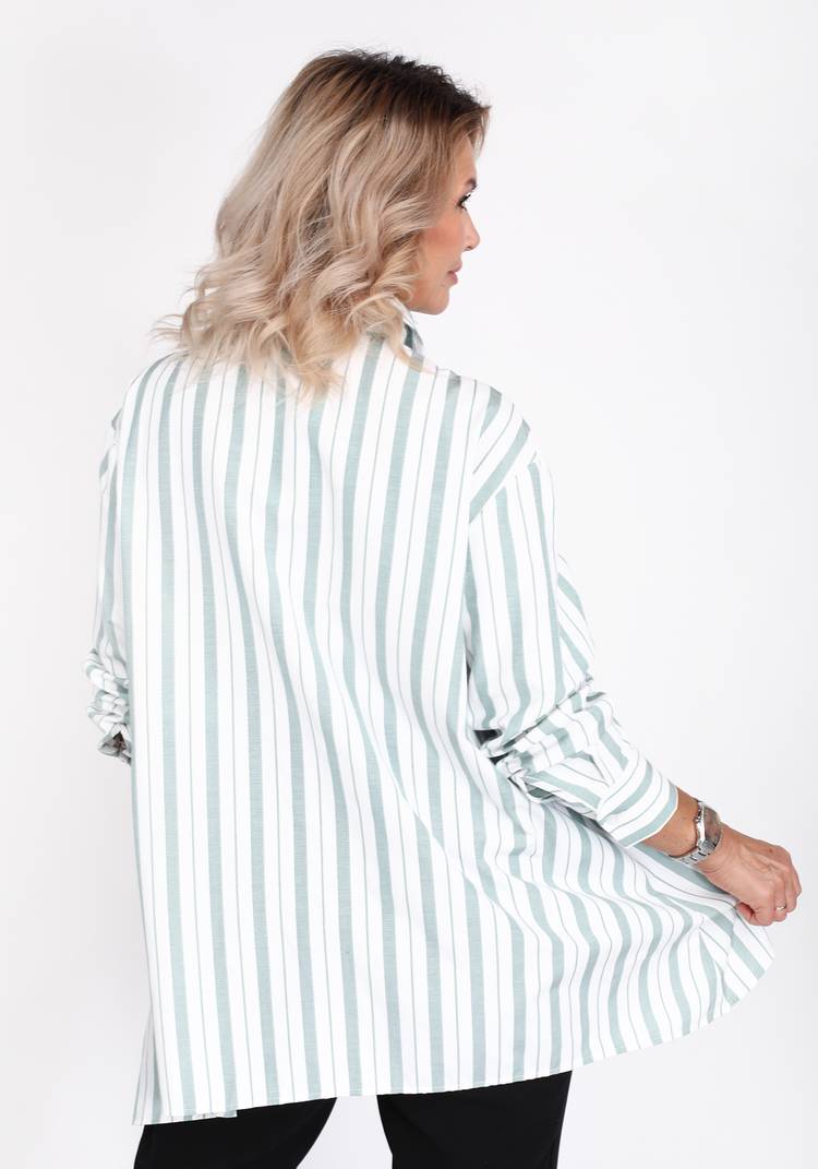 Блуза комбинированная в полоску шир.  750, рис. 3