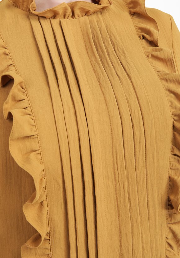 Блуза со складками и рюшей шир.  580, рис. 5