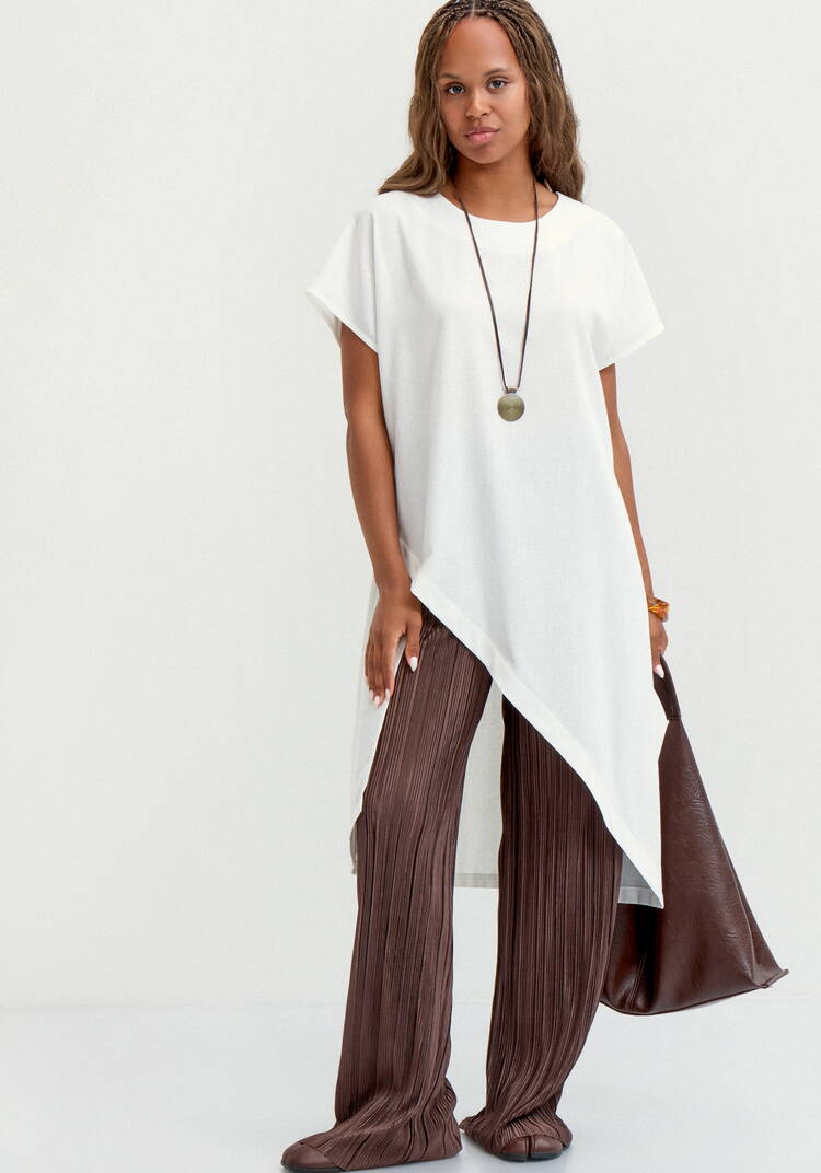 Туника изo льна с ассиметричным кроем шир.  750, рис. 9